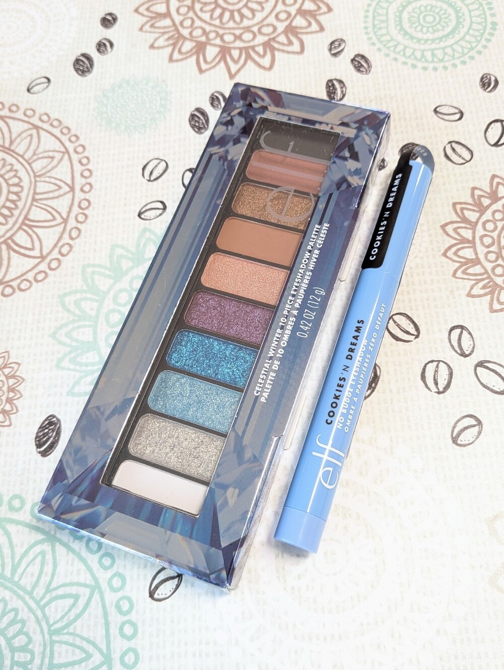 Elf Cosmetics Celestial Winter Eyeshadow Palette & No Budge Eyeshadow Bundle